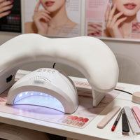 Elevated Design Butterfly Flap Manicure Pillow Waterproof Foldable Nail Lamp Hand Rest Resistant