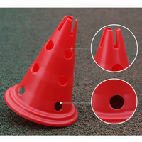 30cm Slotted Round Base Marker Cones, Soccer Training Obstacles, Ice Cream Cones, Training Cones, Roadblocks, Taekwondo Equipment