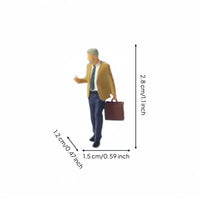 6 Pieces Fine Details Shopping Couple Figures Realistic Design Miniature Shopping People Collectible 1:64 Scale Figures Hand-Painted for Display Shelf