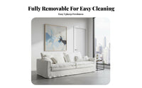 Billowy Sofa Removable and cleanable Cover Upholstered Chaise Lounge Wabi-Sabi Aesthetic Couch for Homeowners, Families, Living Room, Guesthouse, Bedroom