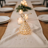 3 Pieces Decorative Crystal Pineapple Ornament Gift Idea Crystal Pear Ornament for Wedding