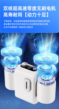 Portable USB Waist Fan with Dual Turbine for Outdoor Cooling