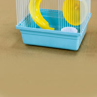 Double Layer Cage with a Solid Base, Square Compact Hamster Cage for Indoor Use, Portable Wire Enclosure and Starter Portable Animal Pen