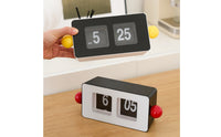 Compact Automatic Flip Clock ABS Plastic Retro Flip Desk Flip Clock Rounded Corners Desktop Decor Decorative
