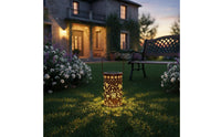 IP65 Waterproof Hummingbird Projection Lantern Auto On/deactivate Hanging Garden Light Decorative Lawn Stake Light for Patio, Pathway