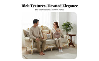 Ornate Carved Sofa Luxurious Design timeless design Seating Group Regal Aesthetic Couch for Homeowners, Families, Living Room, Lounge Area, Hotel Lobby