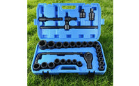 30 Pieces Socket Wrench Set with Case Heavy-Duty Socket Wrench Kit Metric Mechanics Tool Kit with Case for Professionals, Home Improvement Hobbyists