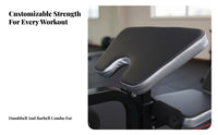Heavy Duty Steel Frame Adjustable Bench Press Squat Rack Detachable 2-Piece Design Multifunctional Weight Lifting Bench Home Gym Weight Training System for Bodybuilders