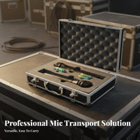 Aluminum Audio Device Travel Case Portable Wireless Audio Device Carrying Case Aluminum Briefcase Shock Absorbing for Stage