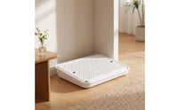 Low-Height Cat Litter Box with Grid Shallow Perforated Litter Tray Rectangular Compact for Cats, Kittens, Indoor, Small Areas