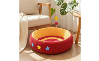 Cat Scratcher Bed with Ball Toy Nest-Shaped Cat Scratcher Bed Raisedborder Supply for Cats, Kittens, Living Room, Bedroom