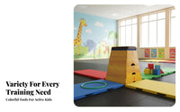 Soft Padding Padded leaping Buck long-lasting Cover Gymnastics Apparatus Stable Base leaping Box Adjustable Height for Children, Students, PE instructors, Kindergarten, School, bodily Education lesson, Gymnasium