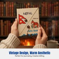 Nepal Handmade Notebook, DIY Kit, Vintage Journal, Student Notebook, Creative Gift