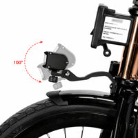 Aluminum Alloy Front Light Bracket with Action Camera Interface Compatible Bike Light Mount Easy to Install Lightweight for Cyclists, Commuters, Night Riding, Commuting, Folding Bikes