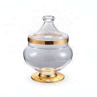 Dry Food Pedestal Storage Jar Fitted Lid for Kitchen, Pantry