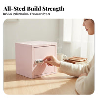 Mini Metal Locker Rust-Proof Desktop Storage Locker Customizable Interior