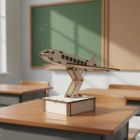 Assembly Aircraft Model Science Education DIY Plane Kit Realistic Details Wooden Airplane Model for Kids, Classroom