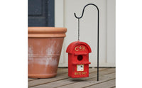 Resin Craft Mailbox Birdhouse Outdoor Decoration Red Birdhouse Ornament Decorative for Yard