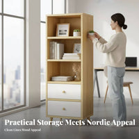 Large Capacity Multi-Tier Shelving Unit with Base Cabinet Space-Saving storage shelving unit long-lasting Construction Display Shelf Easy to Clean for Children, Book Lovers, Homeowners, Living Room, Study, Bedroom