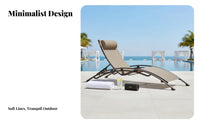 Weather-Resistant Patio Chaise Lounge Set Ergonomic Design S-Shaped Chaise Adjustable Backrest Sun Lounger Full frame comfort for Pool Owners, Hotel Managers, Balcony, pool deck, Beach, Garden