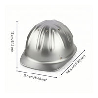 Aluminum Safety Helmet Adjustable Metal Hard Hat Vented Safety Helmet High-Impact Hard Hat with Chin Strap Easy Adjustment