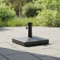 Square Patio Umbrella Base Weighted Umbrella Base with Tightening Knob Heavy Duty Adjustable for Homeowners, Garden, Backyard, Cafe