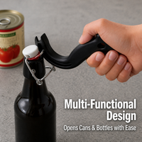 Can Opener for Elderly, Effort Saving Hook Tin Opener, Smooth-Cut Side Opening Manual Can Opener Synthetic Material Ergonomic Handle Kitchen Gadget