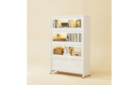 Storage Cabinet with Glass Doors Metal Cabinet with Glass Doors Furniture for Living Room, Study, Bedroom