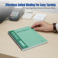 Coiled Notebook, Letter-Size, Double Coil, PP Cover, Lined, Business Office, Random Color