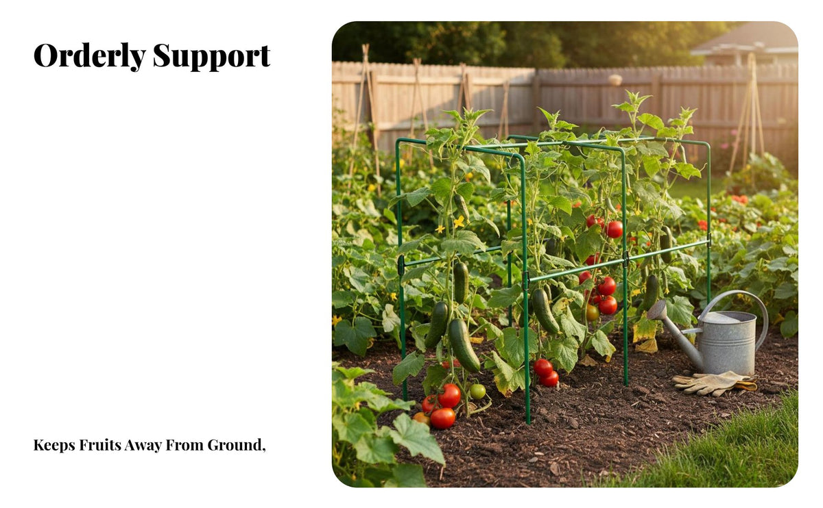 sturdy A-Frame Plant Support Reusable adaptable Garden frame Kit Easy Assembly Vegetable Trellis sturdyDuty for Gardeners, Homeowners, Backyard, emeraldhouse, Raised Bed, Patio