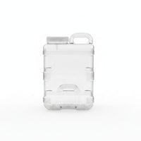 Handled Top Water Hose Set Screw Cap Water Dispenser Container Portable Clear for Outdoor Use