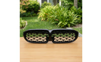 Glossy Black Car Grille with Mesh Insert ABS Front Grille Mesh Long-Lasting Painted