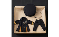 Long Coat Uniform Circular Cap Doll Outfit Tailored Model Accessory
