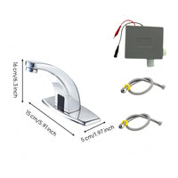 Infrared Sensing Battery Powered Sensor Faucet Brass Touchless Sensor Faucet Chrome Finish Plumbing Fixture Arched Spout