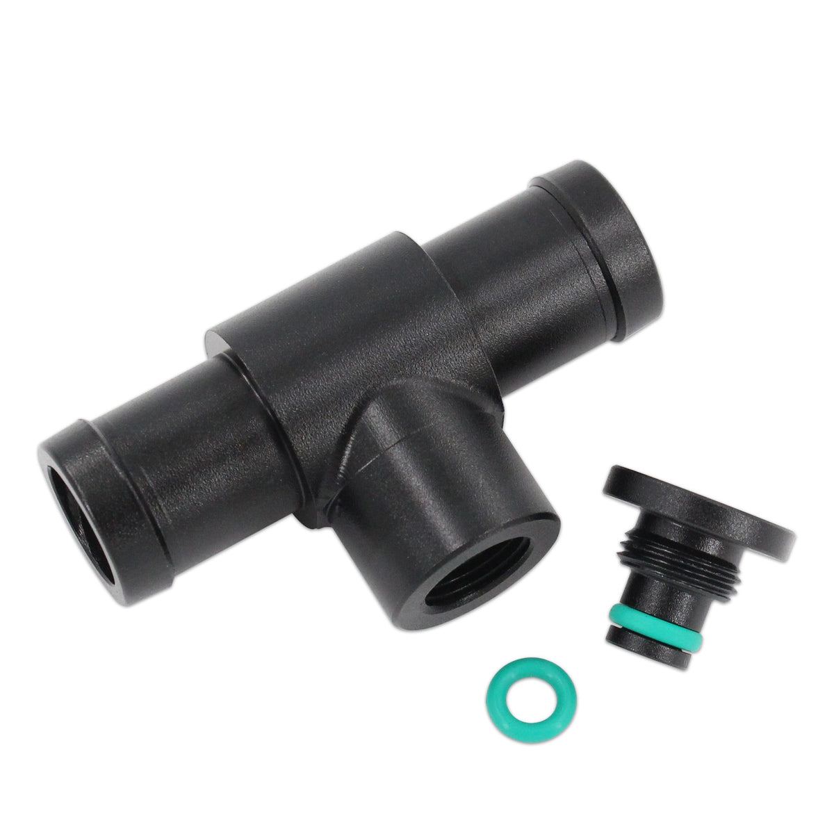 Leak-Resistant Heater Hose Connector with Seal Upgraded Coolant Bleeder Port Sturdy Coolant Bleeder with Plug Sturdy for Engine Bay