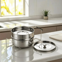 Steamer Pot with Lids Multi-Tier Cookware Long-Lasting for Dumpling Lovers