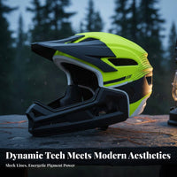 face Mountain Bike Helmet Impact Resistant Trail Mountain Biking Helmet Lightweight Guarding Gear for Downhill Riders, Trail Riding