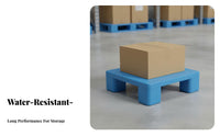 High Load Capacity Plastic Moisture-Proof Mat Shock Resistant Heavy-Duty Plastic Skid Anti-Slip Surface Warehouse Floor Grid Food-Grade Material for Logistics Personnel, Factory Employees, Homeowners, Supermarket, Garage, Basement