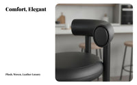 Modern Counter Stool with Backrest Italian Bar Chair Design Chair Integrated Footrest Padded Seat for Restaurant Owners, Adults