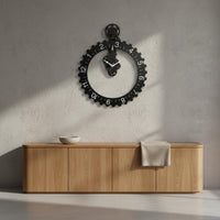 Wall Clock Focal Point Vintage-Gear Timepiece 3D Effect Home Decor for Office