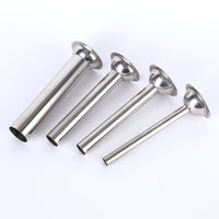 4 Pieces Stainless Steel Sausage Stuffing Tube Metal Sausage Stuffer Tube Polished Hardware Heavy-Duty for Butchers, Home Cooks, Diyers, Meat Processing, Kitchen