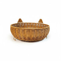 Woven Cat Bed Snug Pet Nest Bed Easy to Clean for Indoor