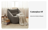 Comfortable Support Structured Bean Bag Sofa No Assembly Required Floor Chair Lightweight Household Furniture Ergonomic Design for Children, Adults, Students, Living Room, Bedroom, Balcony, Reading Nook