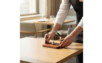 Wooden Napkin Holder Minimalist Crafted Metal Napkin Stand Stable Base Table Decor for Restaurant