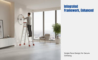 Aluminum Alloy Step Ladder, Thickened, Folding, Double-Sided, for Home & Engineering
