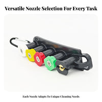 Includes Holder 1/4 Inch Quick Connect Nozzle Tips Universal Fit 1/4 Inch Quick Connect Nozzle Set Heavy Duty for Driveway Cleaning