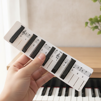 Piano Keyboard Stickers for 61/88-Key Electronic Pianos, Musical Note Decals for Learning and Practice