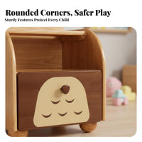 Child-Safe Rounded Corners Multi-Tier Storage Stand Safety Design Owl-Themed End Table Sturdy Frame kids' Furniture Easy Assembly for Children, Toddlers, Parents, Bedroom, Nursery, Small Areas