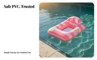 Long-Lasting PVC Material Inflatable Pool Lounger Portable Drift Ing Lounge Chair Easy to Use for Adults, Seniors, Summer Vacation, Beach