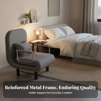 Foldable Design Single Fold-unfold Bed Space-Saving Sleeper Sofa Multi-Functional transformable Seating sturdy Construction for Apartment Dwellers, Homeowners, Office Workers, Small Spaces, Living Room, Bedroom
